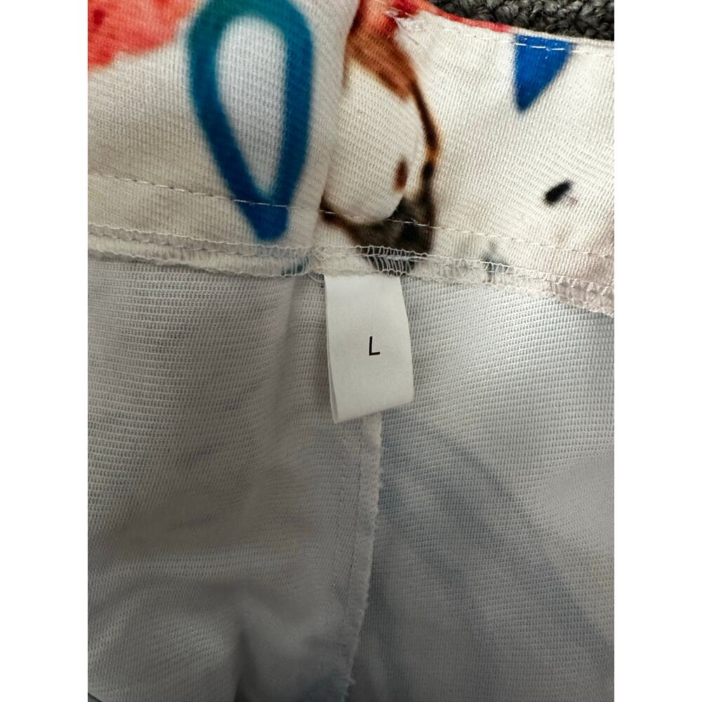 379-No Brand Printed Pants size L / Waist 16” / Inseam 30” - Picture 3 of 3
